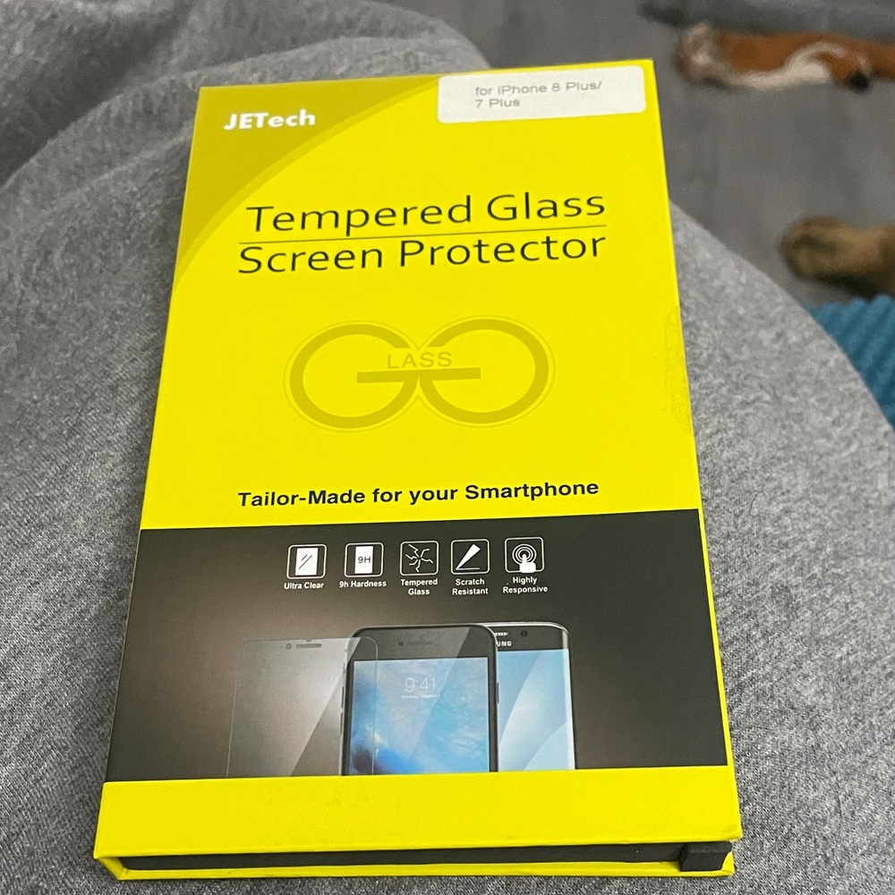 JETech Yellow Tempered Glass Screen Protector for iPhone 8 Plus/7 Plus